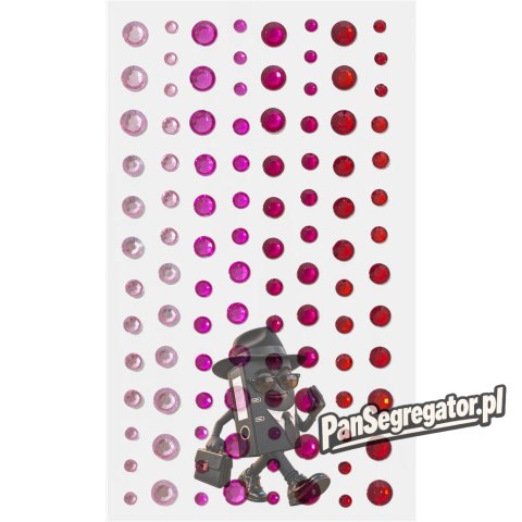 Kryształki samoprzylepne 3-6mm czerwone (104szt.) 251110 Galeria Papieru