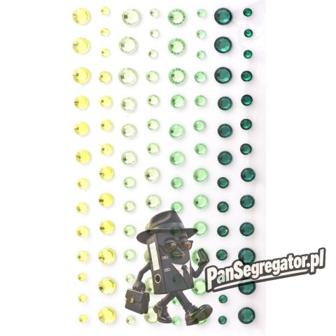 Kryształki samoprzylepne 3-6mm zielone (104) 251112 Galeria Papieru