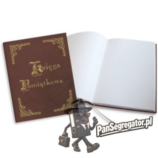 Księga Pamiątkowa złocona brązowa 255x320mm 100kartek 319-034 WARTA