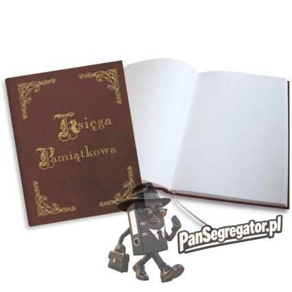 Księga Pamiątkowa złocona brązowa 255x320mm 100kartek 319-034 WARTA