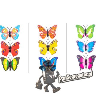 Motylki dekoracyjne na klipsie 7,5cm (3) MOD-5397 ALIGA