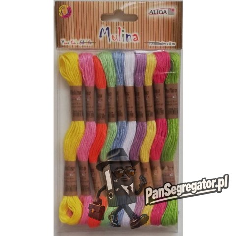 Mulina mix 10 kol. dł.8 m na blistrze MUL-3129 ALIGA