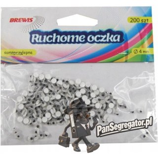 Oczka ruchome okrągłe 4mm (200 szt.) BREWIS RO22