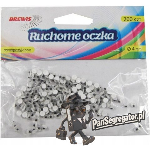 Oczka ruchome okrągłe 4mm (200 szt.) BREWIS RO22