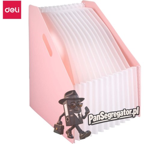 Organizer wolnostojący harmonijkowy A4 MACARON różowy B41102 PINK DELI