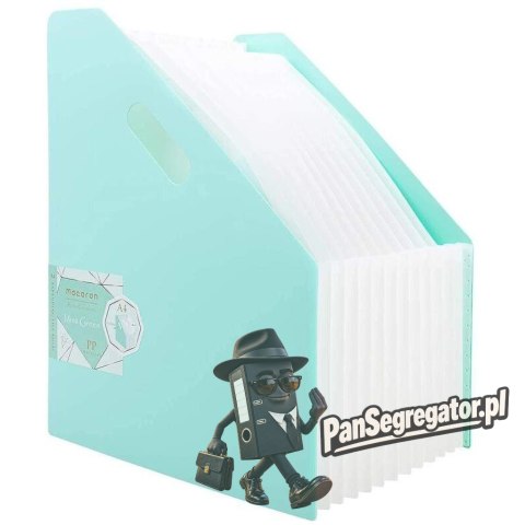Organizer wolnostojący harmonijkowy A4 MACARON zielony B41102 GREEN DELI
