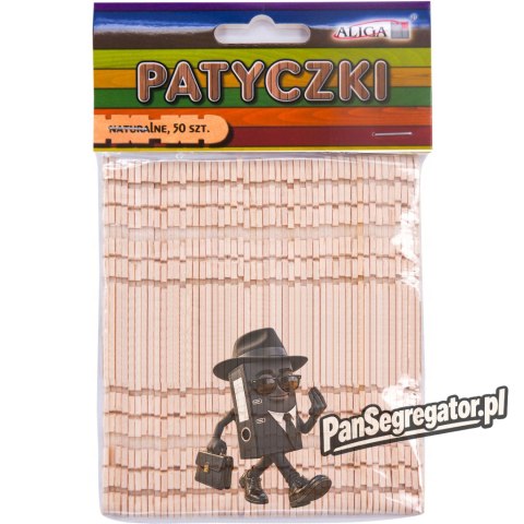 Patyczki kreatywne PK-3397 konstrukcyjne op.50szt. 114X10X2mm ALIGA