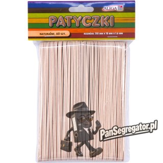 Patyczki naturalne 150x18x1.6mm (60szt.) PK-3304 ALIGA
