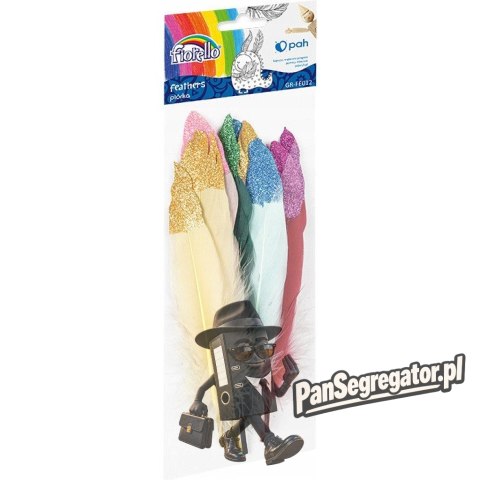 Piórka kolorowe z brokatem 10-15cm (10) GR-FE012 FIORELLO 170-2617