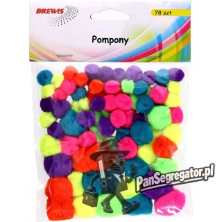 Pompony neonowe 78 sztuk POM03 BREWIS