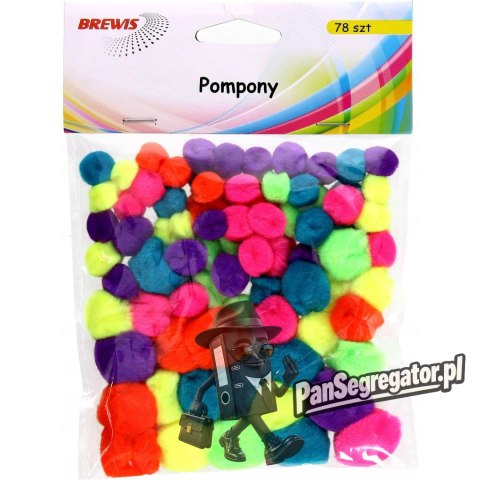 Pompony neonowe 78 sztuk POM03 BREWIS