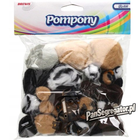 Pompony zwierzęta 54 szt. POM16 BREWIS