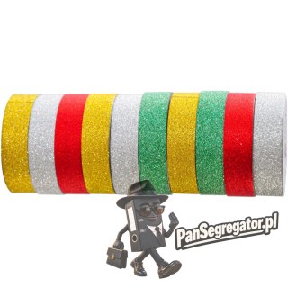 Taśma brokatowa samoprzylepna 12mm x 3m mix 10 kolorów TBS-6854 ALIGA