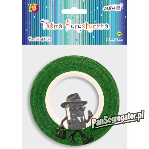 Taśma florystyczna zielona 25mmx25m MT-6097 ALIGA