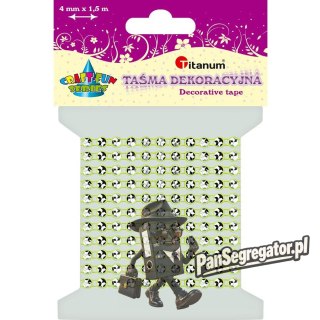 Taśma z kryształkami j.zielona 4mm, dł.1,5m 363500 TITANUM