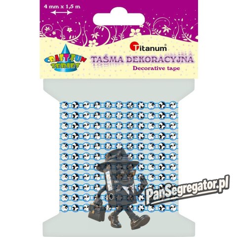Taśma z kryształkami niebieska 4mm, dł.1,5m 363499 TITANUM