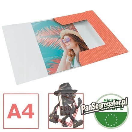 Teczka kartonowa z gumką Colour`Breeze A4 koralowa 628494 ESSELTE