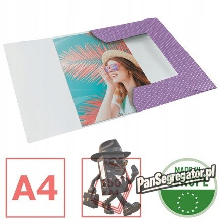 Teczka kartonowa z gumką Colour`Breeze A4 lawendowa 628495 ESSELTE