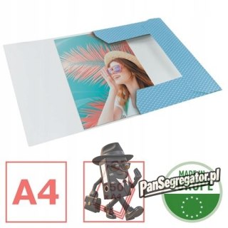 Teczka kartonowa z gumką Colour`Breeze A4 niebieska 628492 ESSELTE