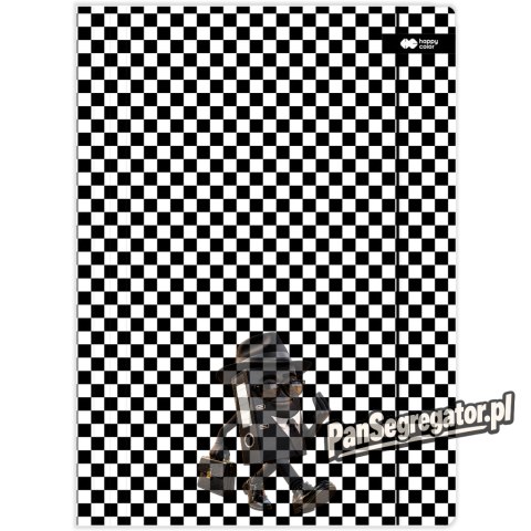 Teczka kartonowa z gumką SKATE szachownica mix 24x31cm HA 7621 2431-SK02 HAPPY COLOR