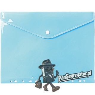 Teczka kopertowa A4 wpinana do segregatora PP pastelowy niebieski TKZP-A4-02 BIURFOL