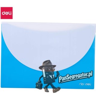 Teczka kopertowa na zatrzask A4 RIO niebieska E38977 BLUE DELI