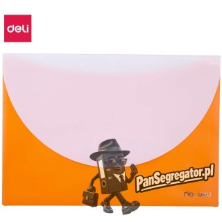 Teczka kopertowa na zatrzask A4 RIO pomarańczowa E38977 ORANGE DELI