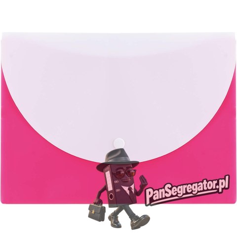 Teczka kopertowa na zatrzask A5 RIO różowa E38978 PINK DELI
