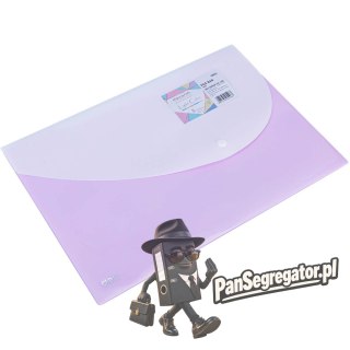 Teczka kopertowa na zatrzask MACARON fioletowa 5506 VIOLET DELI