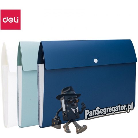 Teczka ofertowa A4 8 przegródek Linfini Expanding File mix kolorów EF606 DELI