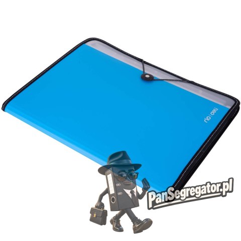 Teczka z gumką A4 7-przegródek RIO niebieska 38965 BLUE DELI