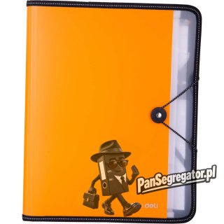 Teczka z gumką A4 7-przegródek RIO pomarańczowa 38965 ORANGE DELI