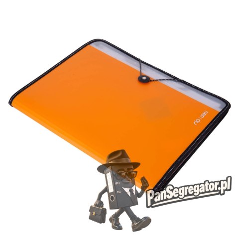 Teczka z gumką A4 7-przegródek RIO pomarańczowa 38965 ORANGE DELI