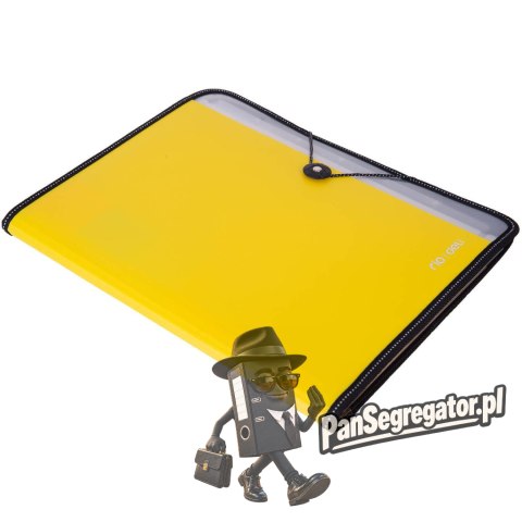Teczka z gumką A4 7-przegródek RIO żółta 38965 YELLOW DELI