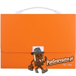 Teczka z rączką 13-przegródek RIO pomarańczowa 38126 ORANGE DELI