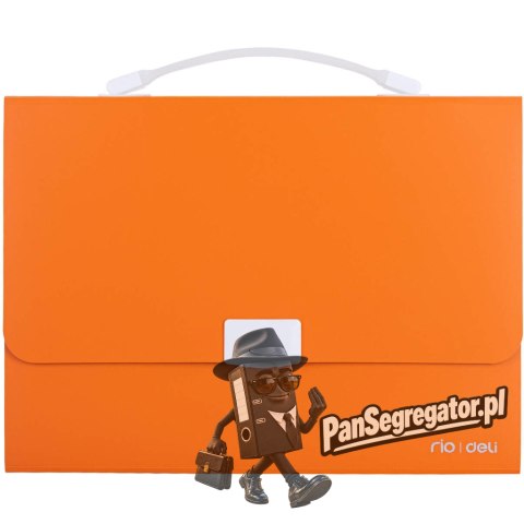 Teczka z rączką 13-przegródek RIO pomarańczowa 38126 ORANGE DELI