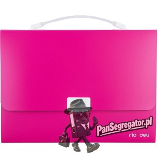 Teczka z rączką 13-przegródek RIO różowa 38126 PINK DELI