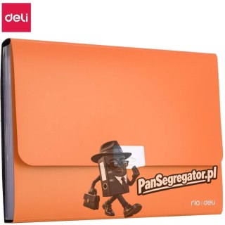 Teczka z rączką 7-przegródek RIO pomarańczowa 38125 ORANGE DELI