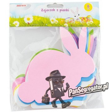 Zajączek z pianki WIELKANOC PVE08 681454 (8SZT.)MIX