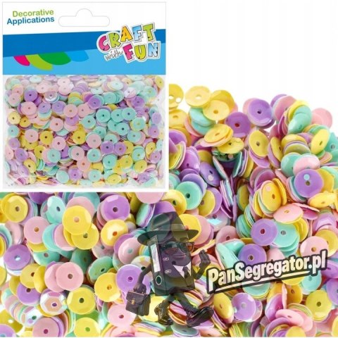 Cekiny metaliczne pastelowe mix 42,5g CRAFT WITH FUN 531732
