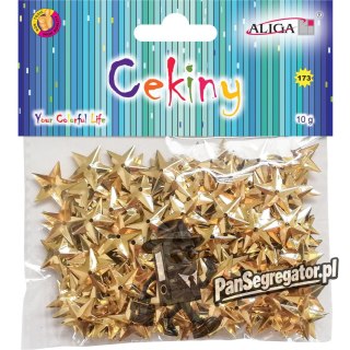 Cekiny ozdobne złote gwiazdki 10g MT-6211 ALIGA