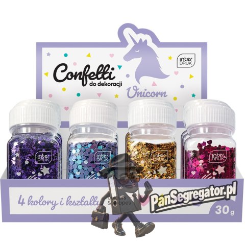 Confetti do dekoracji 30g UNICORN 12szt. INTERDRUK