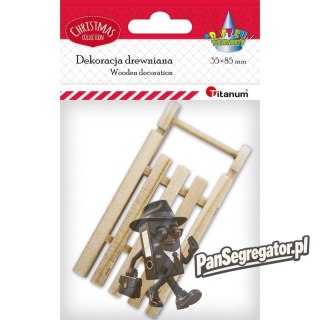 Dekoracje drewniane SANKI 35x85mm 626415 TITANUM