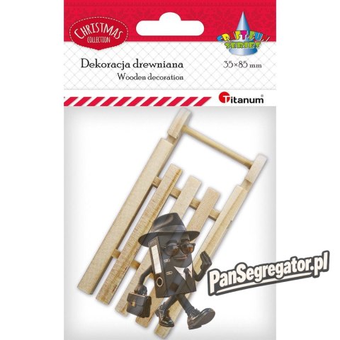 Dekoracje drewniane SANKI 35x85mm 626415 TITANUM