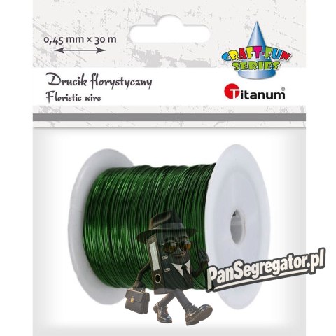 Drucik florystyczny 0,45mm x 30m zielony 339371 TITANUM