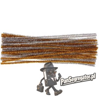 Druciki kreatywne DR28 metaliczne złore+srebrne 30cm (40) BREWIS