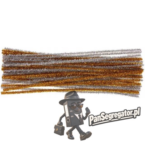 Druciki kreatywne DR28 metaliczne złore+srebrne 30cm (40) BREWIS