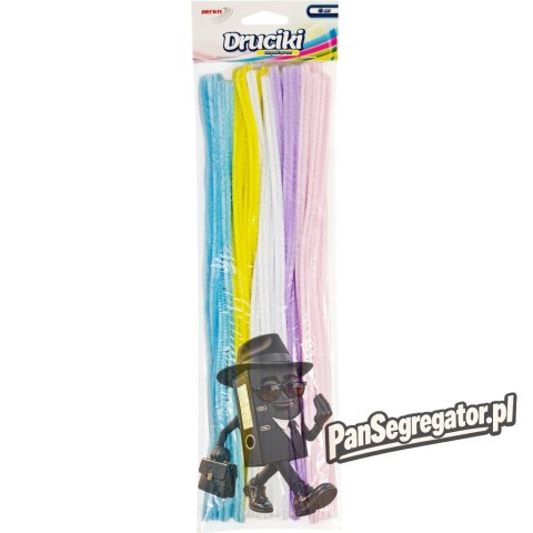 Druciki kreatywne DR32 pastelowe 2 mix kol. 40szt. BREWIS