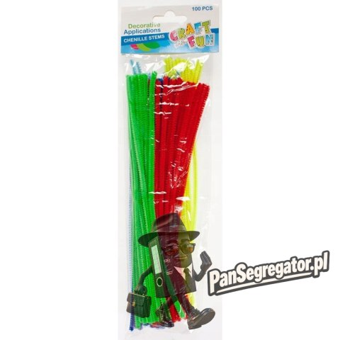 Druciki kreatywne mix kol. 30cm 100szt. CRAFT WITH FUN 327020