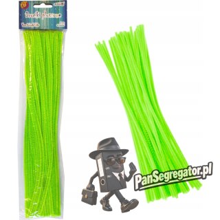 Druty pluszowe 30cm jasno zielone (neonowe) DPK-06 ALIGA